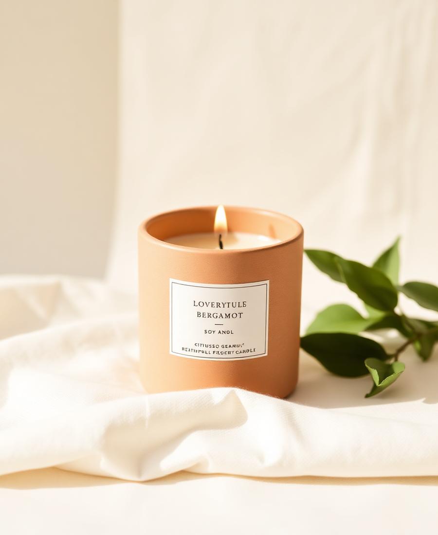 A set of three Luma candles side by side