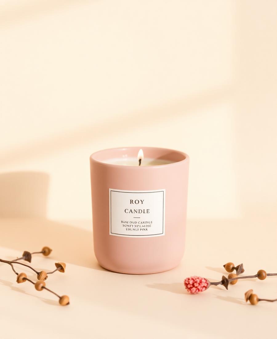 A luxury Luma candle in a heavy ceramic vessel